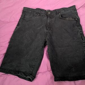 Men's Black Denim Shorts